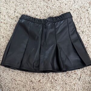 Abercrombie Kids Black Leather-Style Skirt